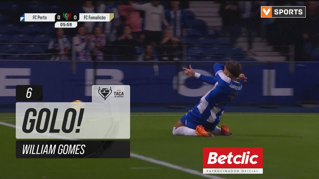 GOLO! FC Porto, William Gomes aos 6', FC Porto 1-0 Famalicão