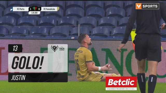 GOLO! Famalicão, Justin aos 13', FC Porto 1-1 Famalicão