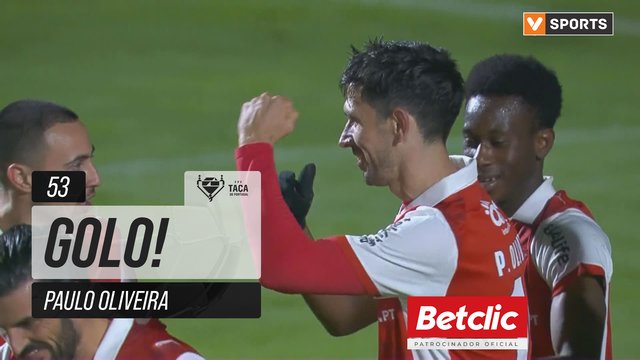 GOLO! Braga, Paulo Oliveira aos 53', Caldas 0-2 Braga