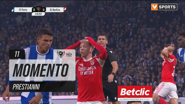 Benfica, Jogada, Prestianni aos 11'