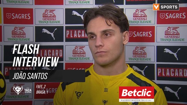 Taça de Portugal (Quartos de Final) | Fafe 2-1 Braga: Flash Interview João Santos