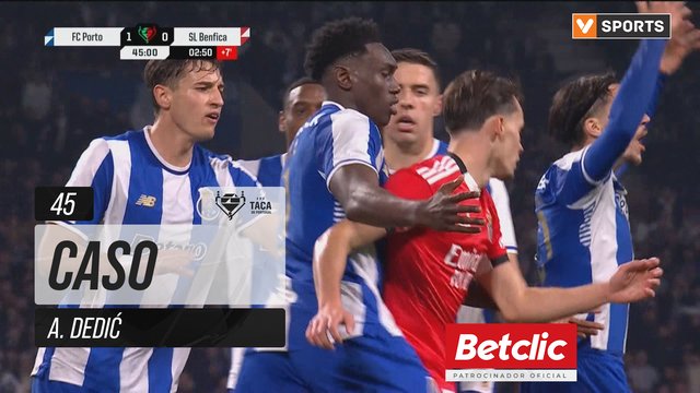 Benfica, Caso, A. Dedić aos 45'
