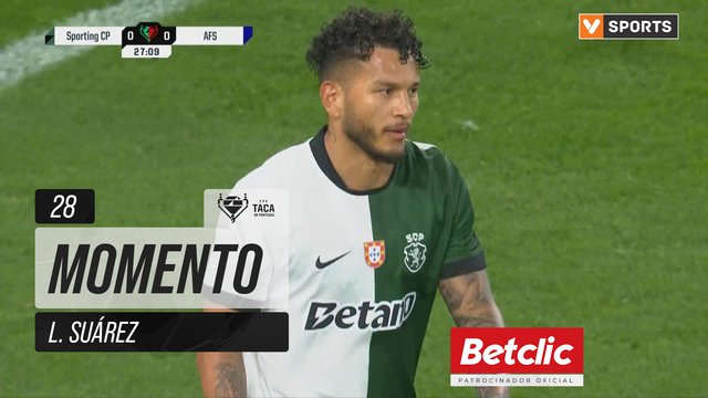 Sporting, Jogada, L. Suárez aos 28'
