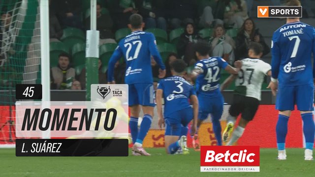 Sporting, Jogada, L. Suárez aos 45'