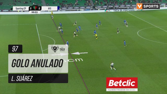 Sporting, Golo Anulado, L. Suárez aos 97'