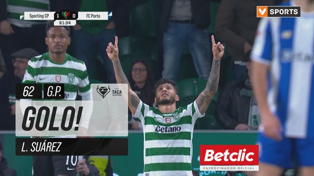 GOLO! Sporting, L. Suárez aos 62', Sporting 1-0 FC Porto