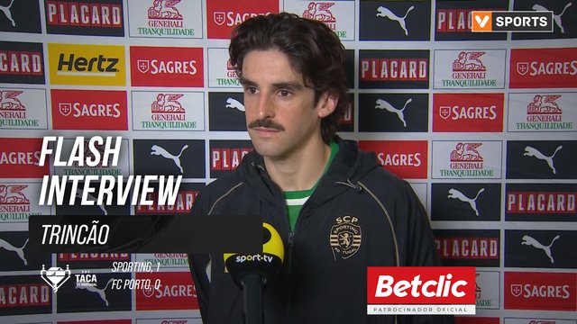 Taça de Portugal (Meias-Finais) | Sporting 1-0 FC Porto: Flash Interview Trincão
