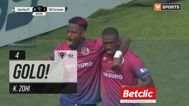 GOLO! Torreense, K. Zohi aos 4', Sporting 0-1 Torreense