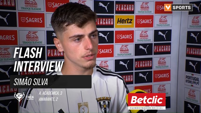 Taça de Portugal (3ª Eliminatória) | A. Académica 3-2 Amarante: Flash Interview Simão Silva