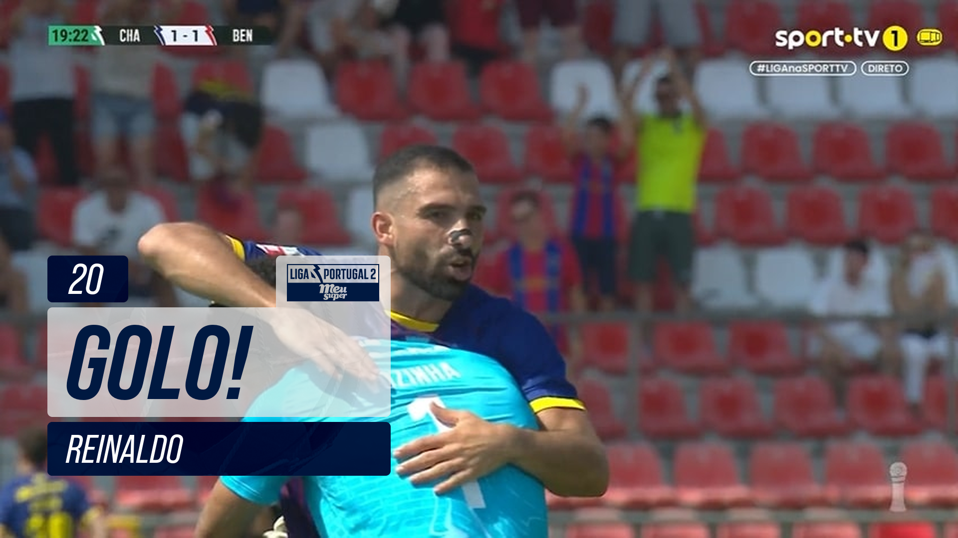 GOLO! Chaves, Reinaldo aos 20', Chaves 1-1 Benfica B