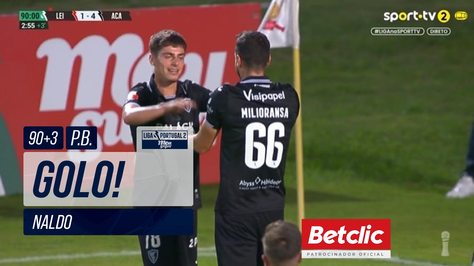GOLO! Académico, Naldo (p.b.) aos 90'+3', Leixões 1-5 Académico