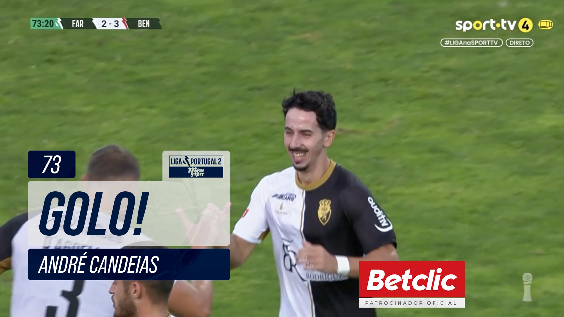 GOLO! Farense, André Candeias aos 73', Farense 2-3 Benfica B