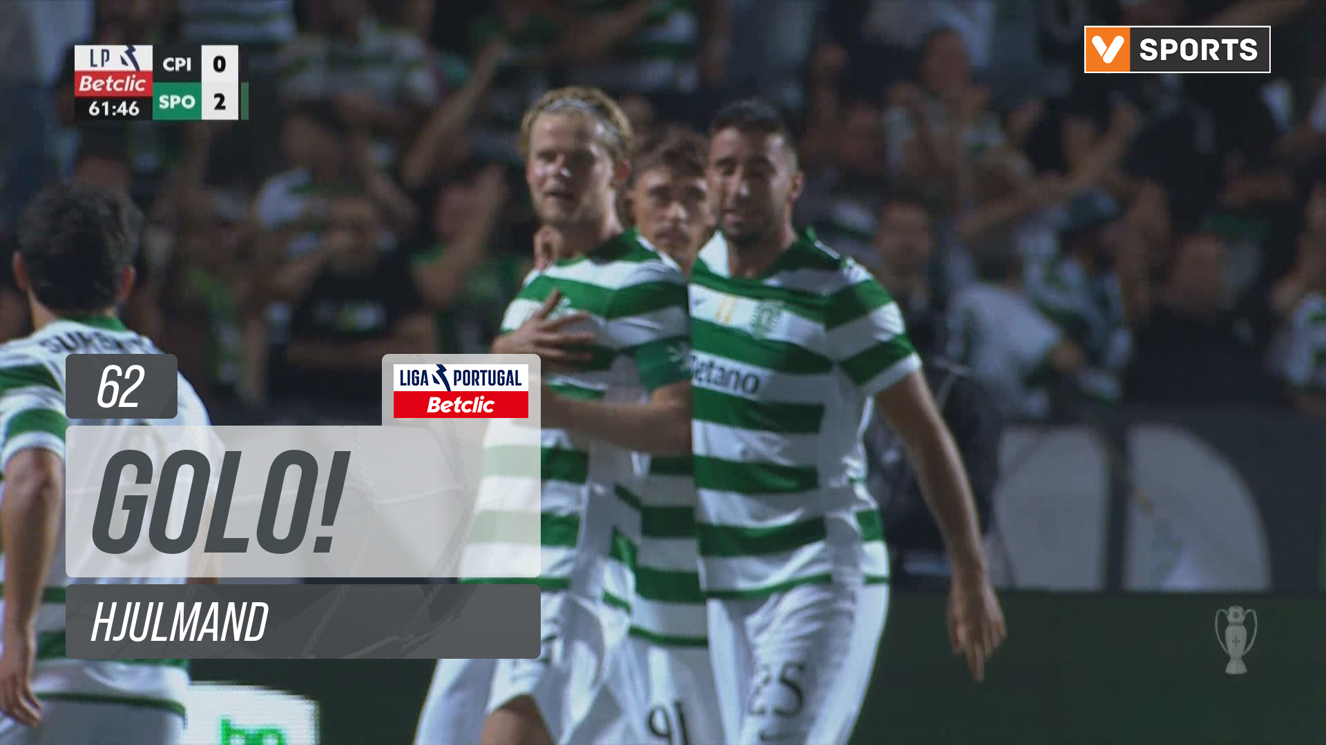 Casa Pia X Sporting - Sporting, Golo, Hjulmand, 62m, 0-2