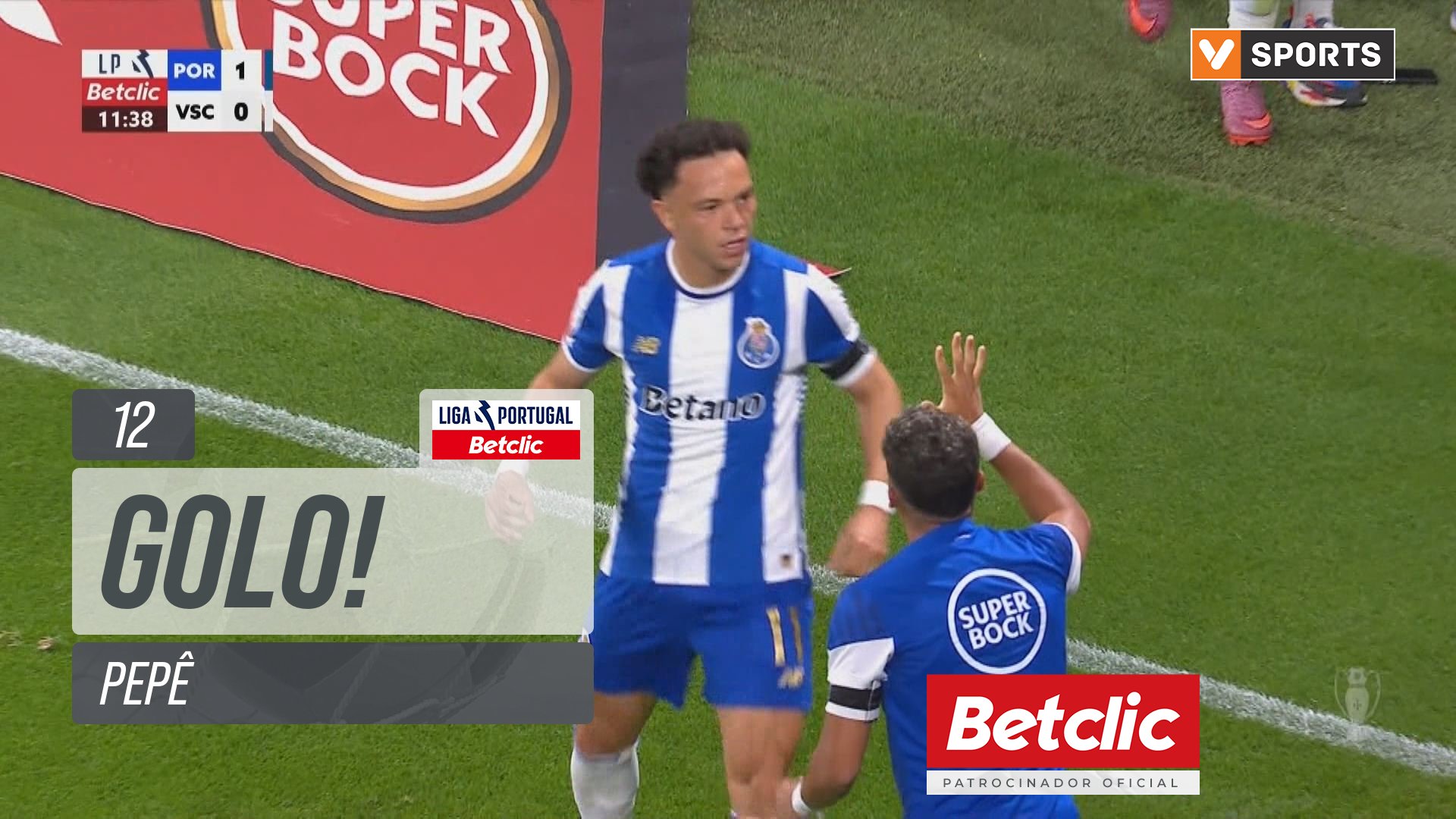 FC Porto X Vitória SC - FC Porto, Golo, Pepê, 12m, 1-0