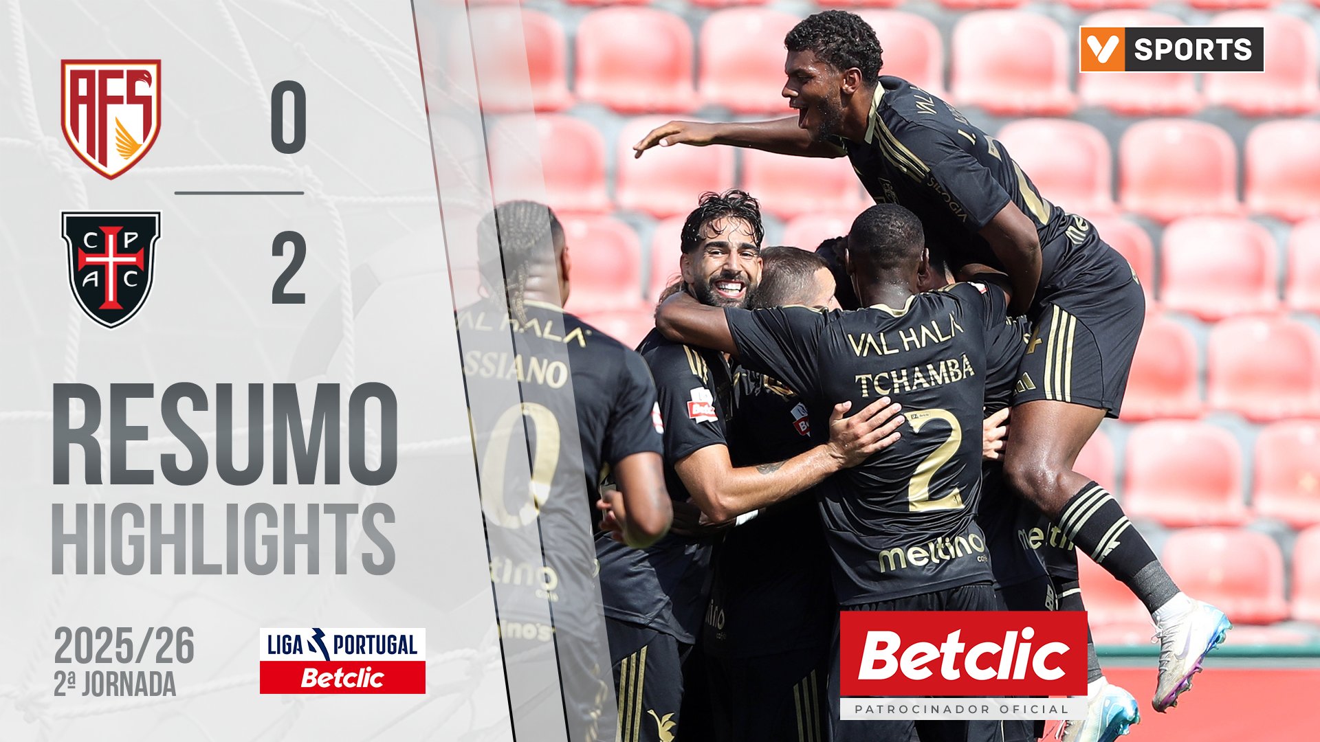 Liga Portugal Betclic (2ªJ): Resumo AVS 0-2 Casa Pia