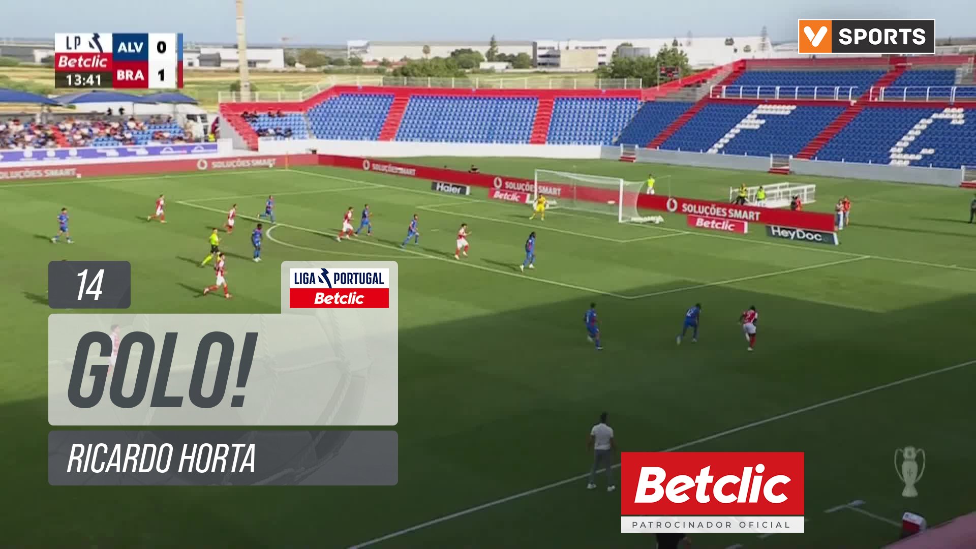 Alverca X Braga - Braga, Golo, Ricardo Horta, 14m, 0-2