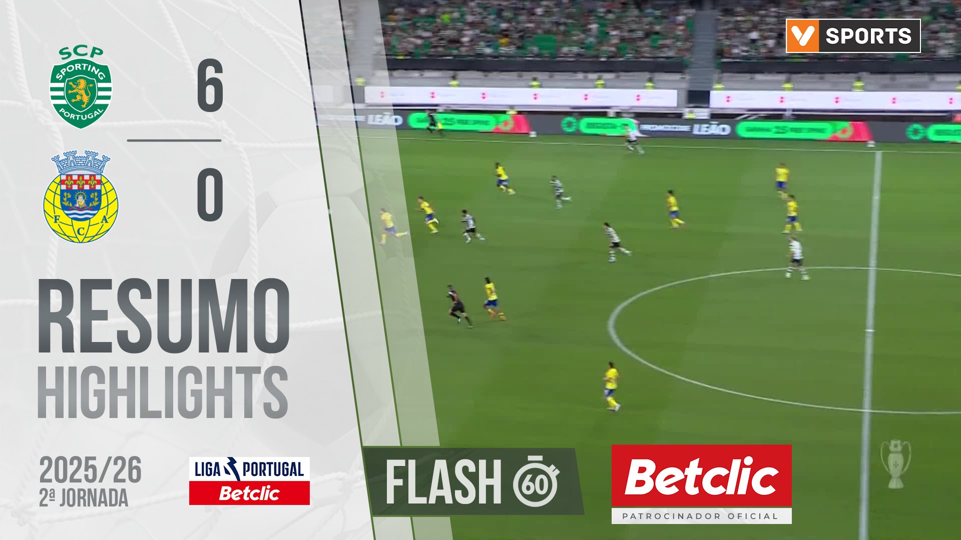 Confira o resumo/melhores momentos do Sporting – Arouca