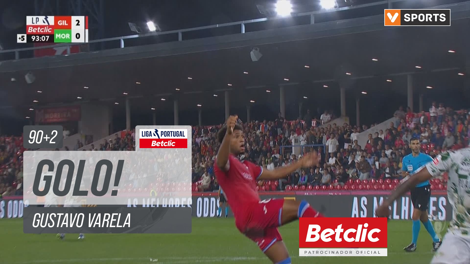 GOLO! Gil Vicente, Gustavo Varela aos 90'+2', Gil Vicente 2-0 Moreirense