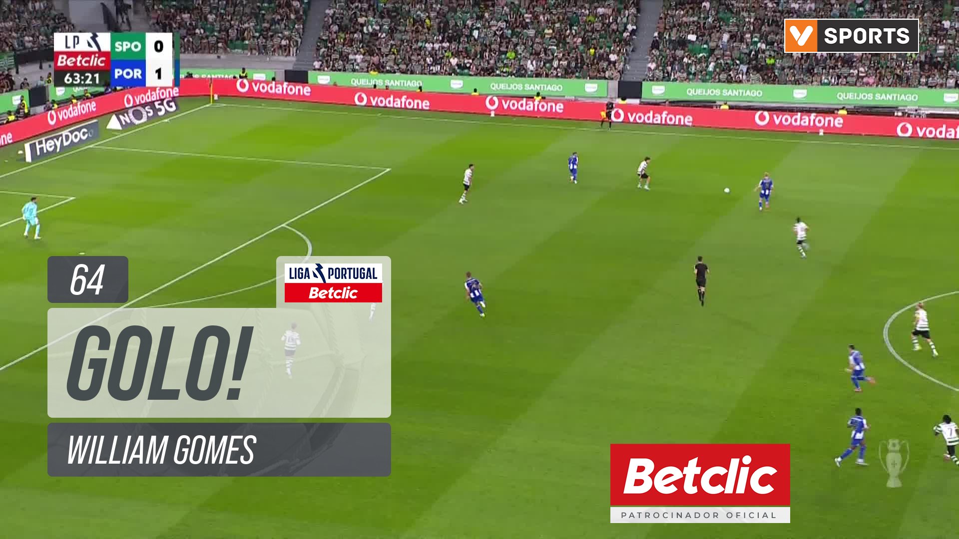 Sporting X FC Porto - FC Porto, Golo, William Gomes, 64m, 0-2
