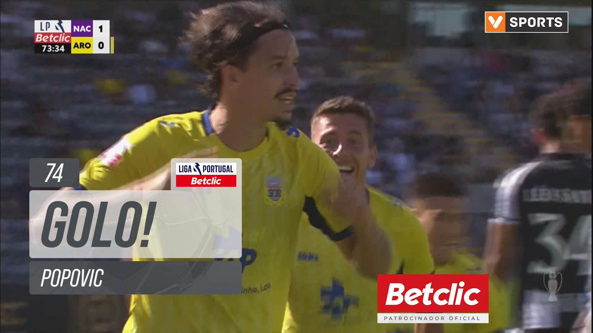 Nacional X Arouca - Arouca, Golo, Popovic, 74m, 1-1