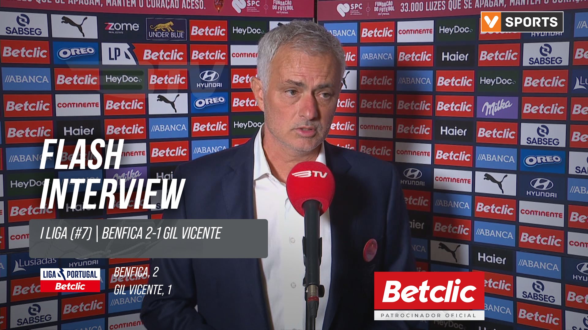 I Liga (#7) | Benfica 2-1 Gil Vicente: Flash Interview José Mourinho