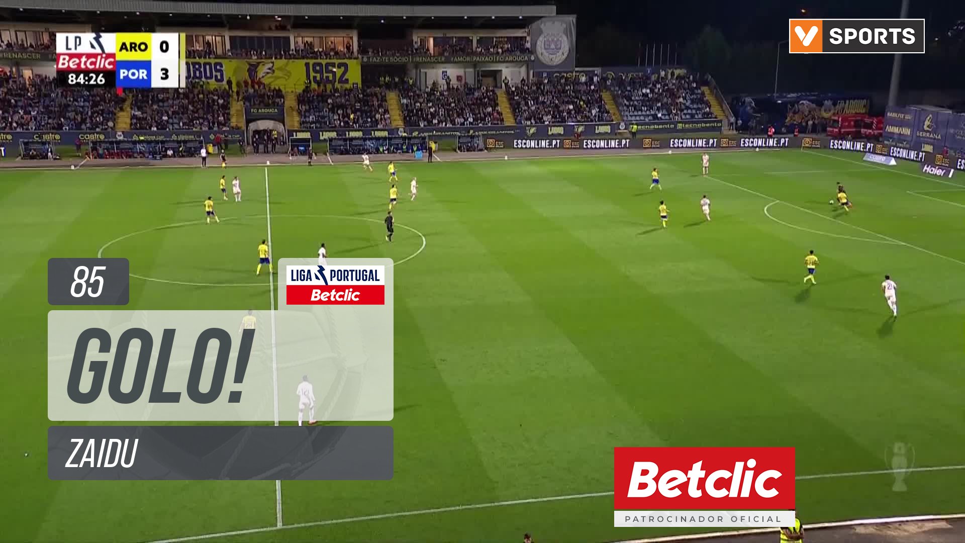 GOLO! FC Porto, Zaidu aos 85', Arouca 0-4 FC Porto