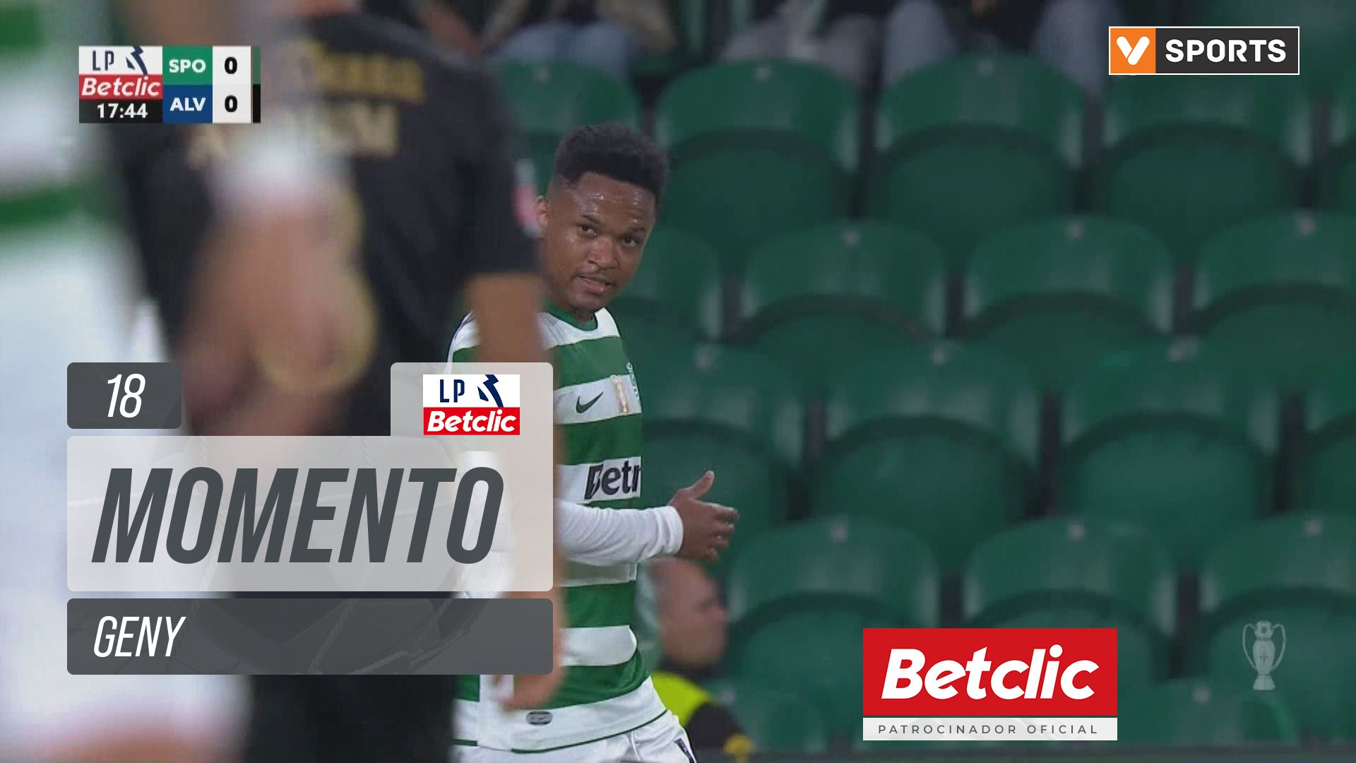 Sporting, Jogada, Geny aos 18'