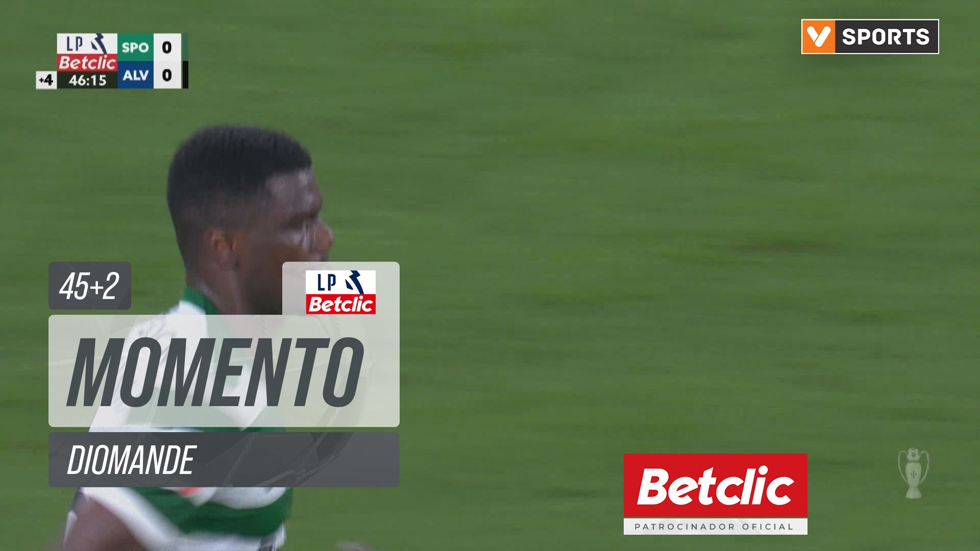 Sporting, Jogada, Diomande aos 45'+2'