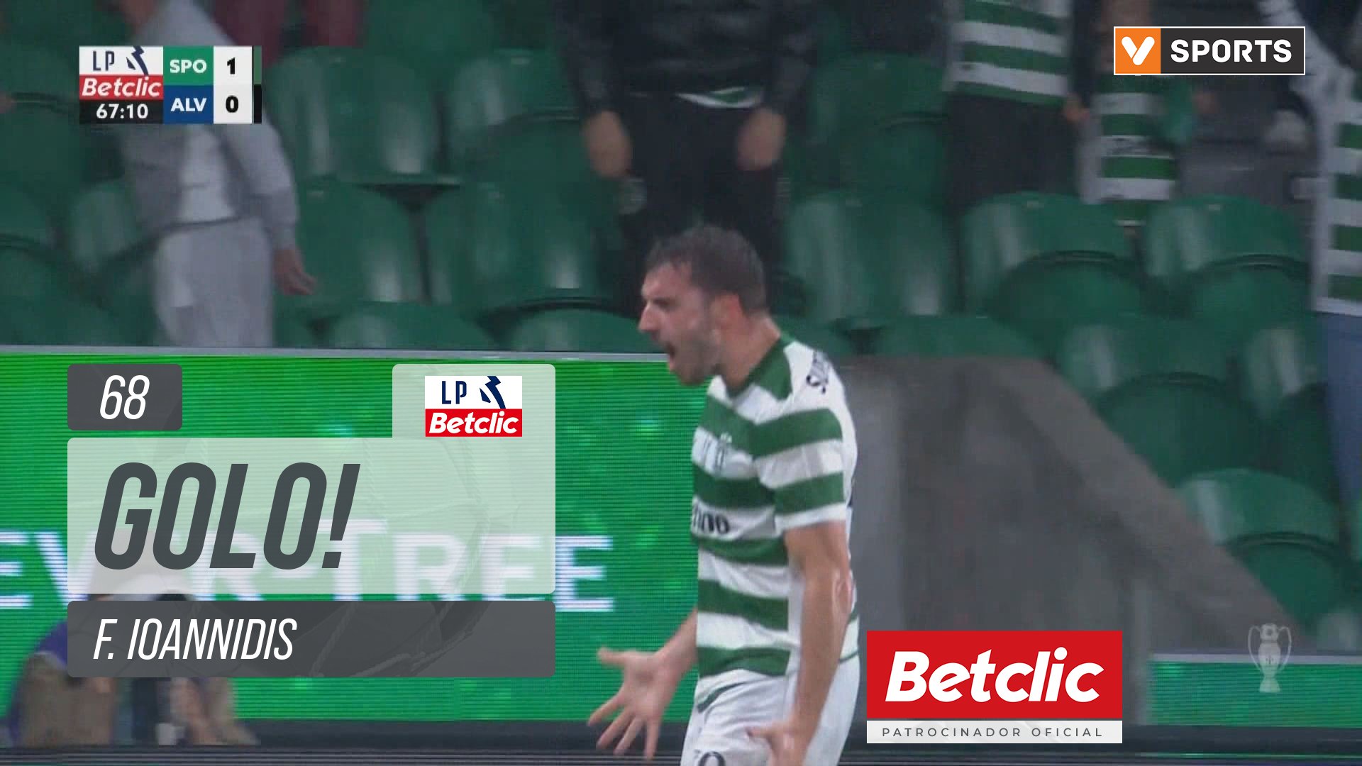 GOLO! Sporting, F. Ioannidis aos 68', Sporting 1-0 Alverca