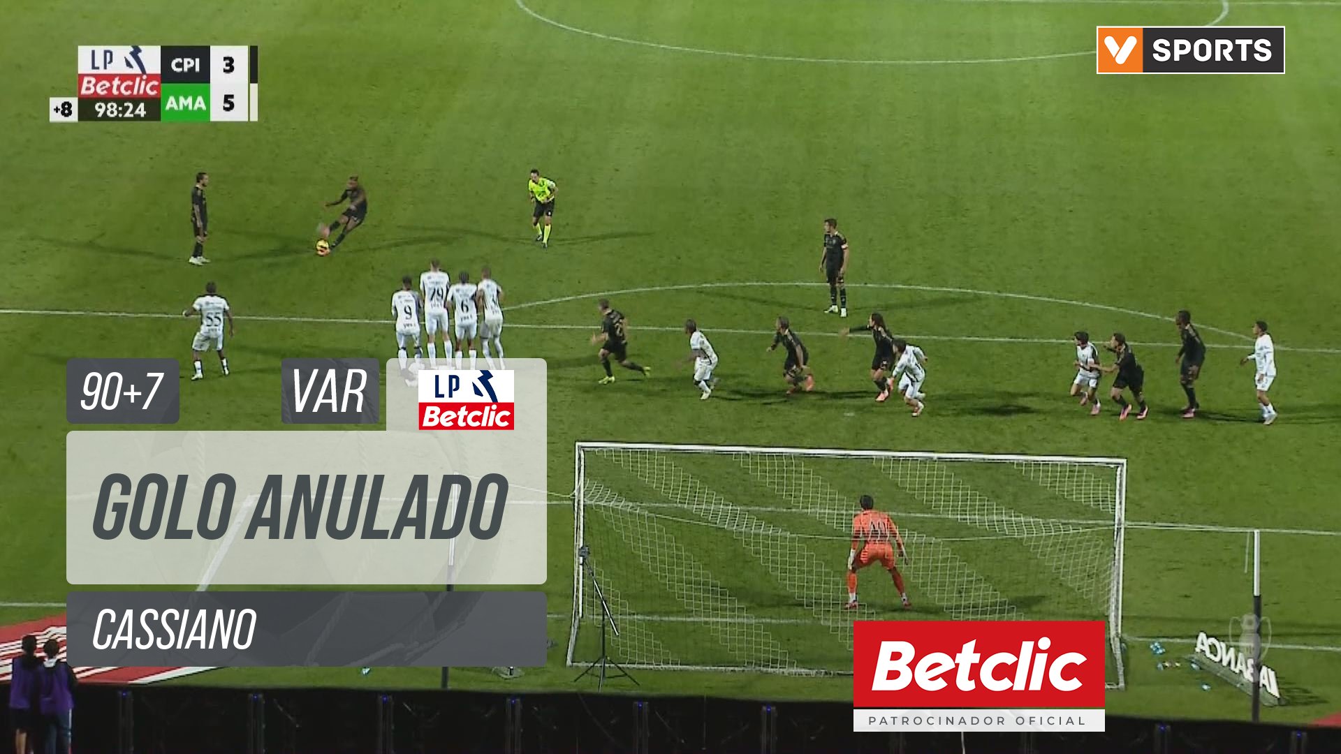 Casa Pia, Golo Anulado, Cassiano aos 90'+7'
