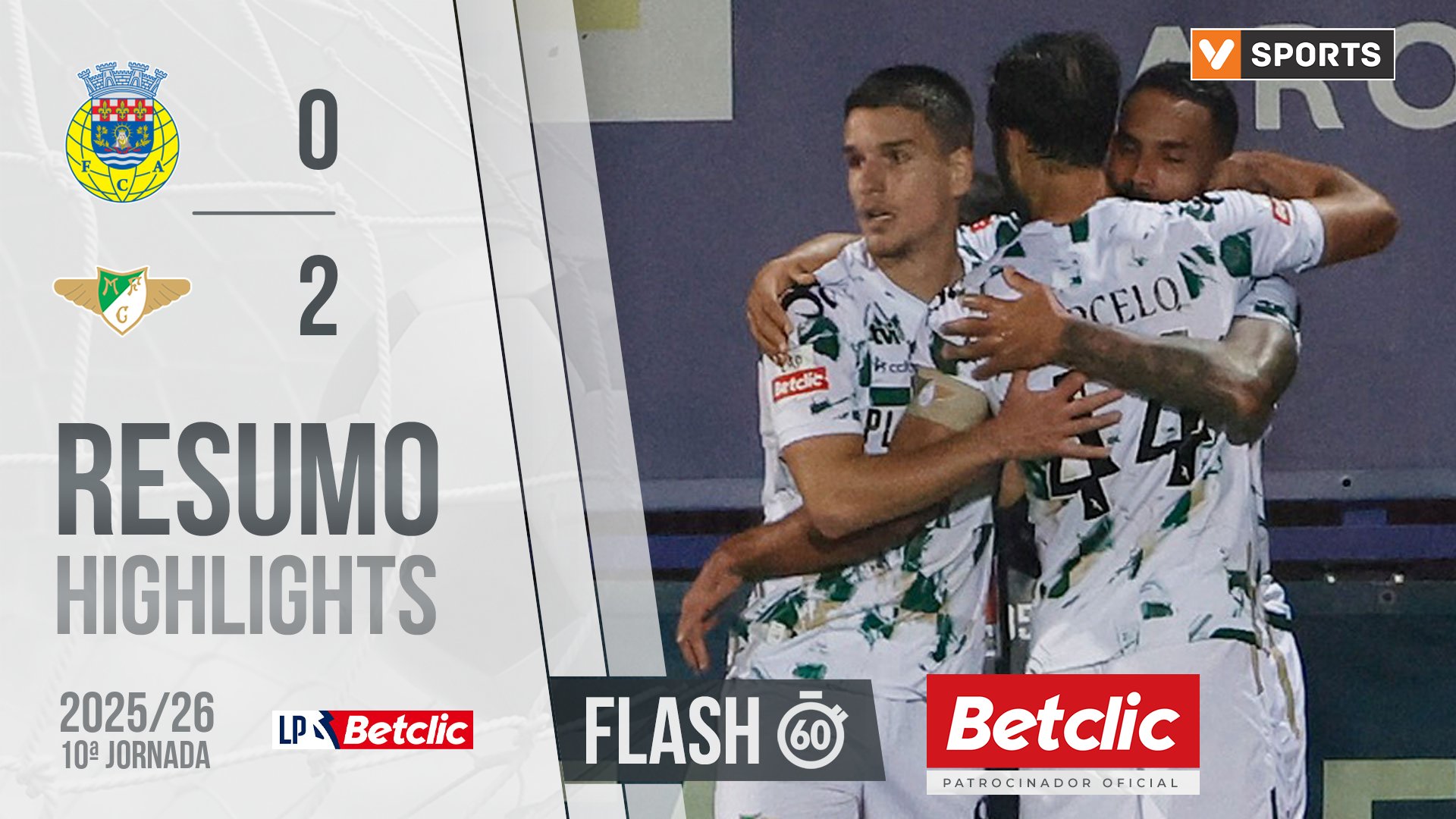 Liga Portugal Betclic (10ªJ): Resumo Flash Arouca 0-2 Moreirense
