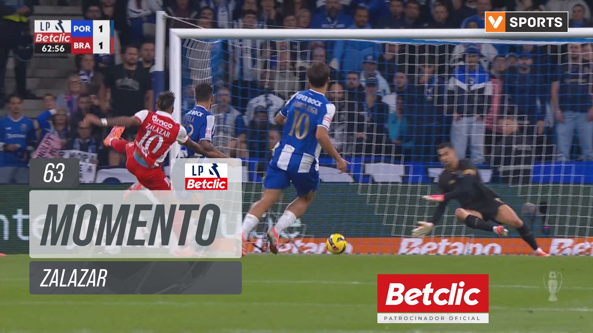 Braga, Jogada, Zalazar aos 63'
