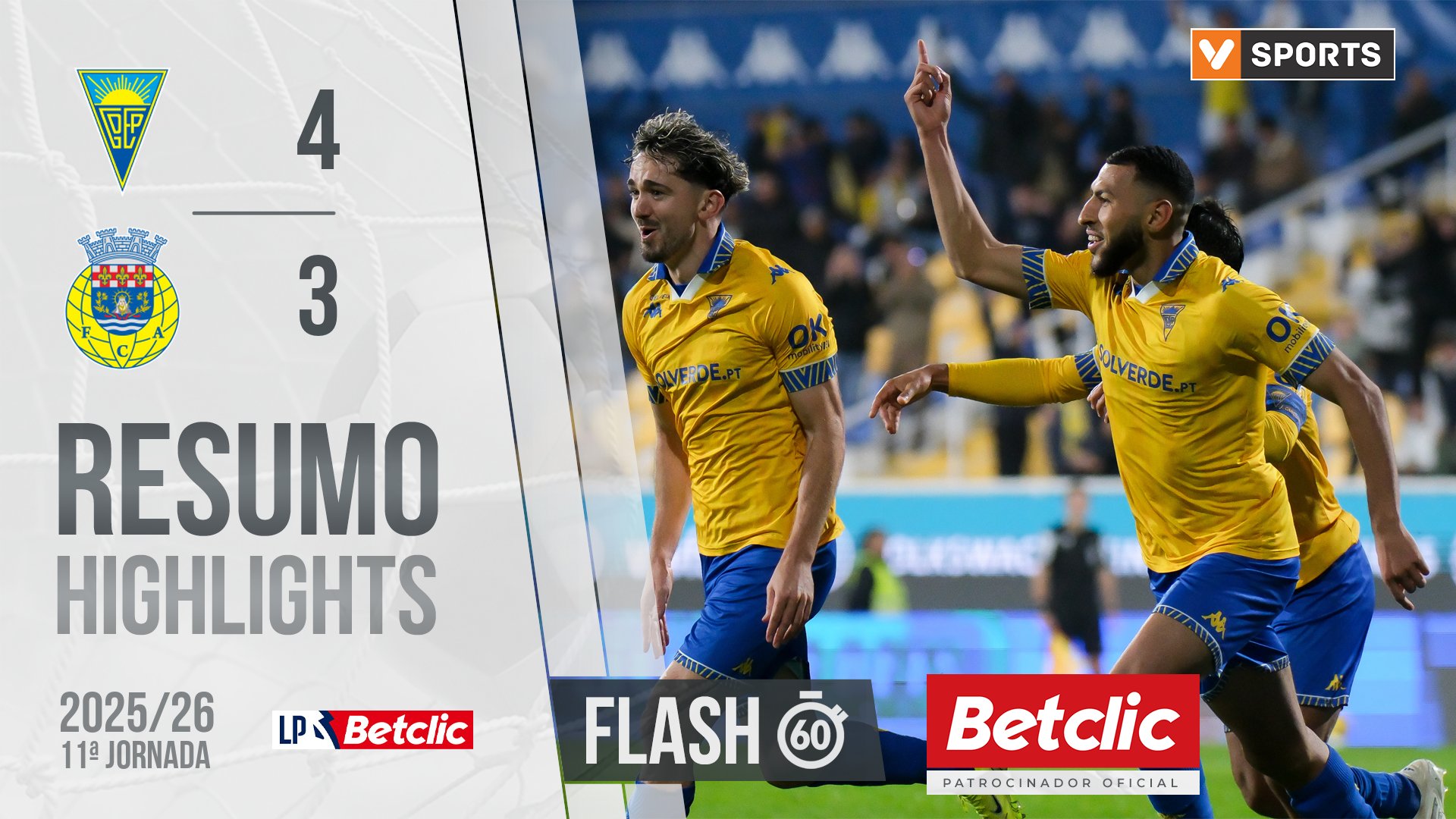 I Liga (11ªJ): Resumo Flash Estoril 4-3 Arouca