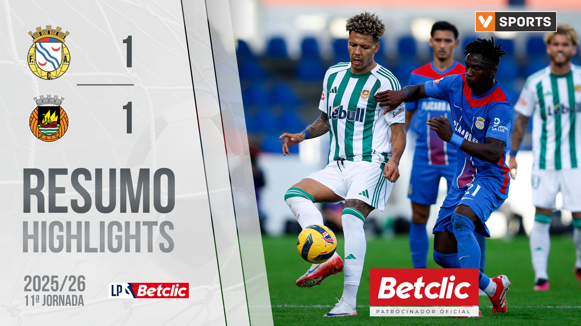 Liga Portugal Betclic (11ªJ): Resumo Alverca 1-1 Rio Ave