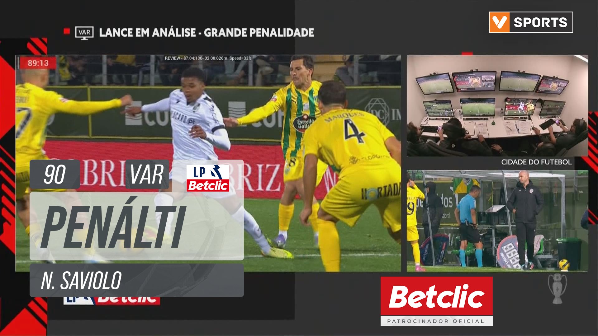 Vitória SC, Penálti, N. Saviolo aos 90'