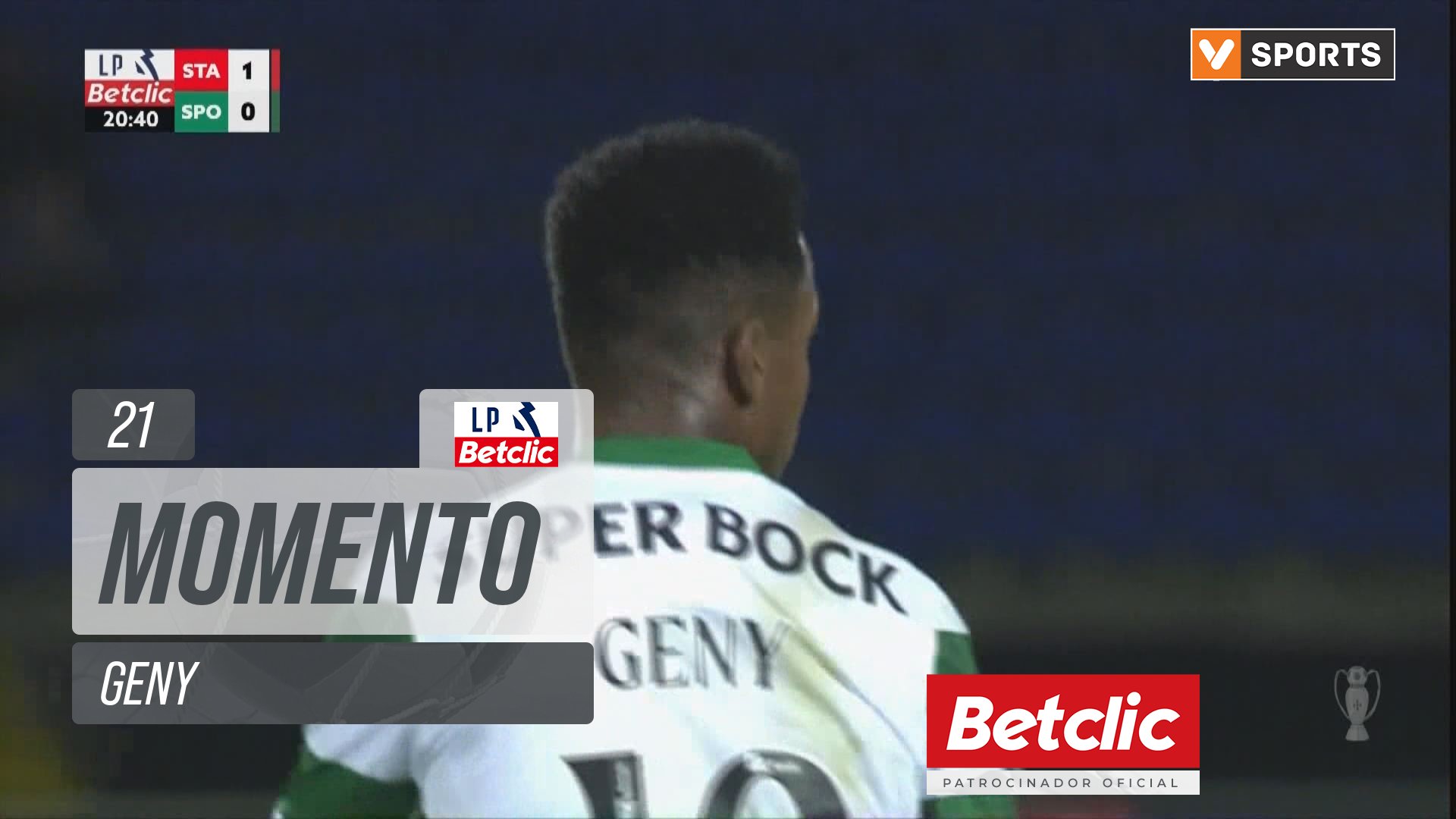 Sporting, Jogada, Geny aos 21'