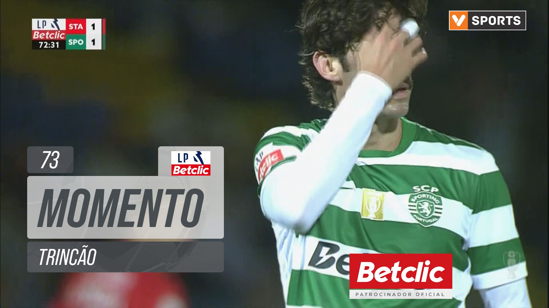 Sporting, Jogada, Trincão aos 73'