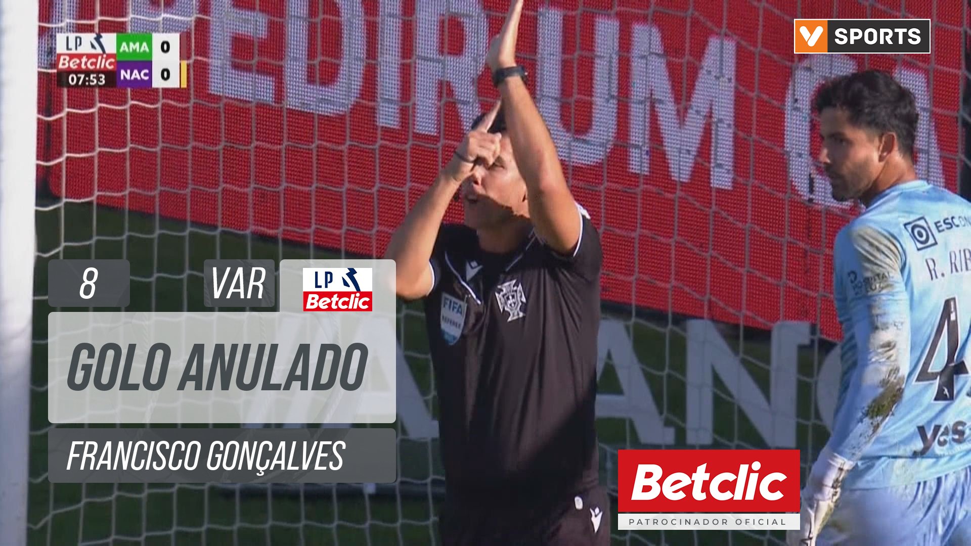 Nacional, Golo Anulado, Francisco Gonçalves aos 8'