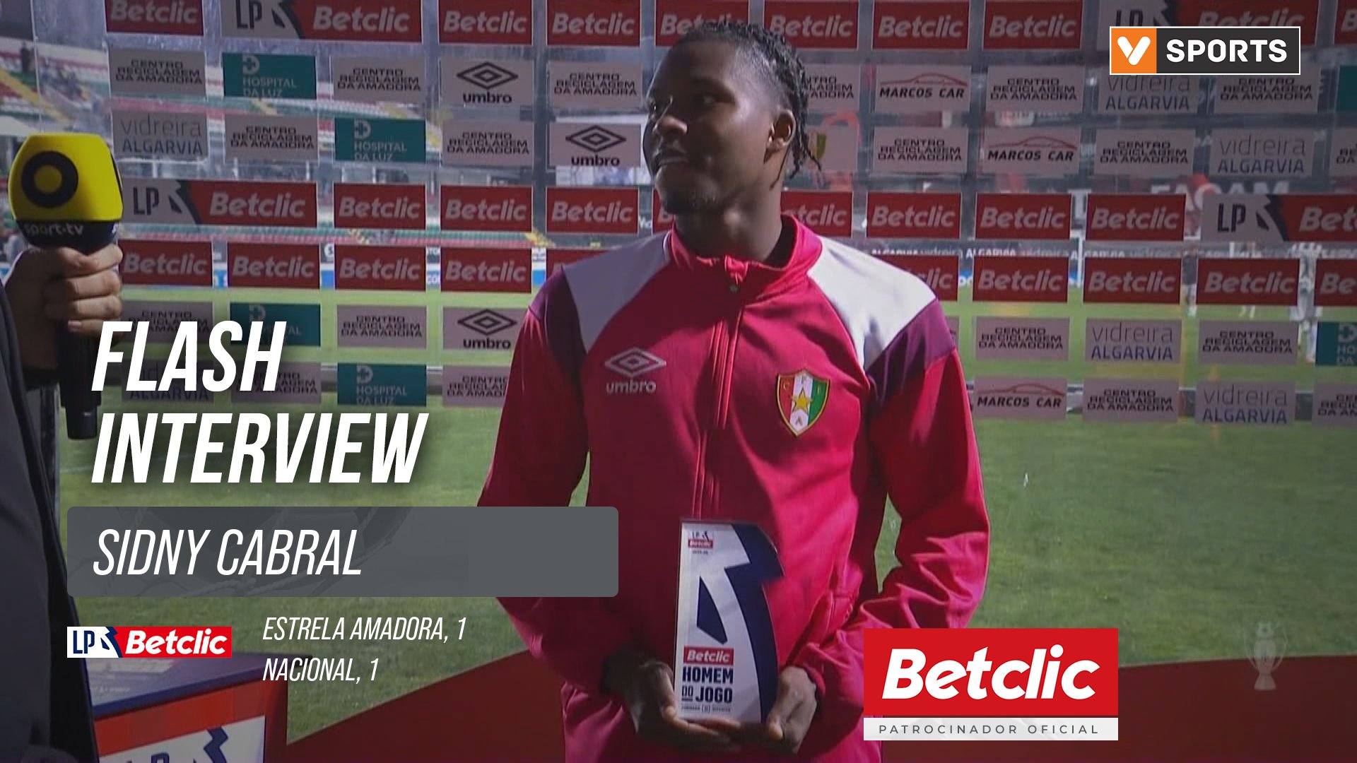I Liga (#11) | Estrela Amadora 1-1 Nacional: Flash Interview Sidny Cabral