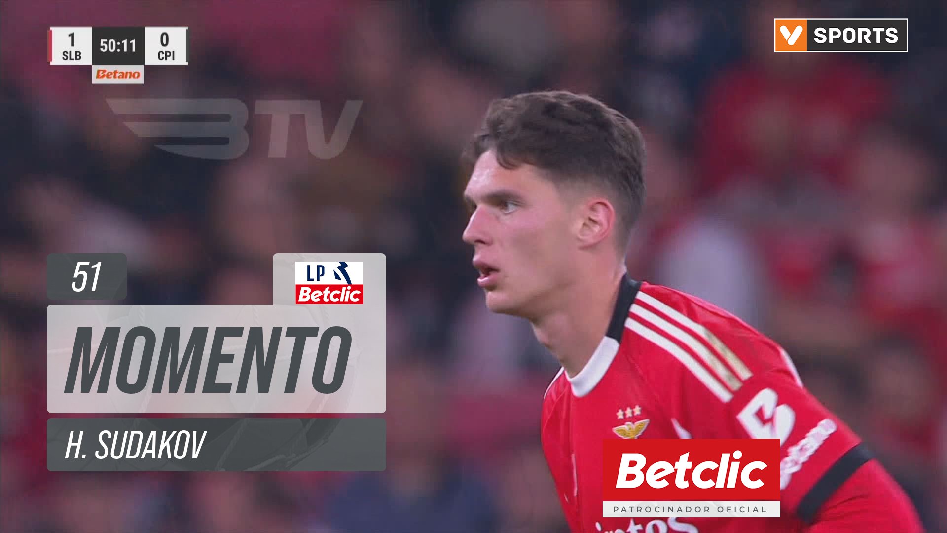 Benfica, Jogada, H. Sudakov aos 51'
