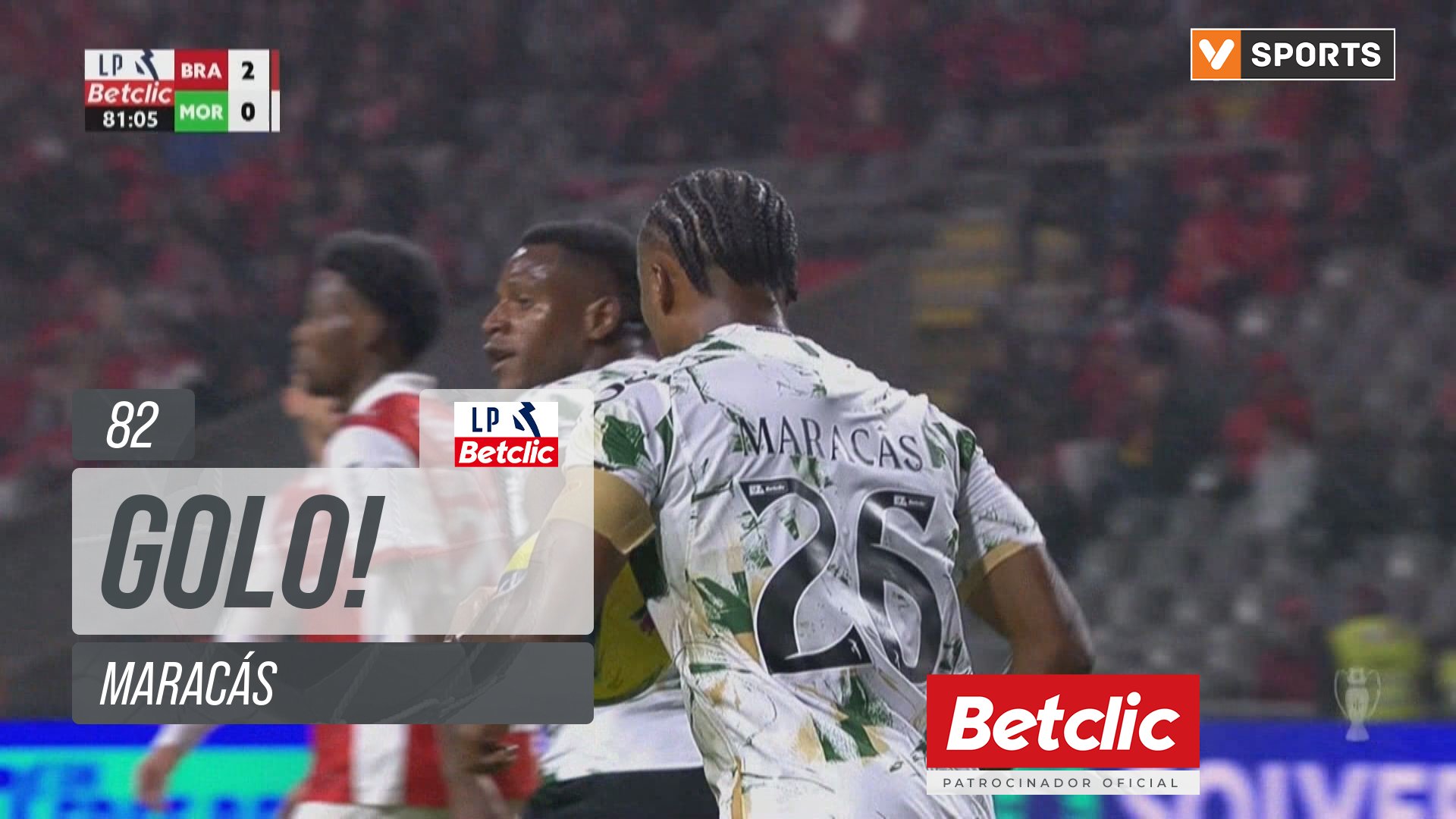 GOLO! Moreirense, Maracás aos 82', Braga 2-1 Moreirense