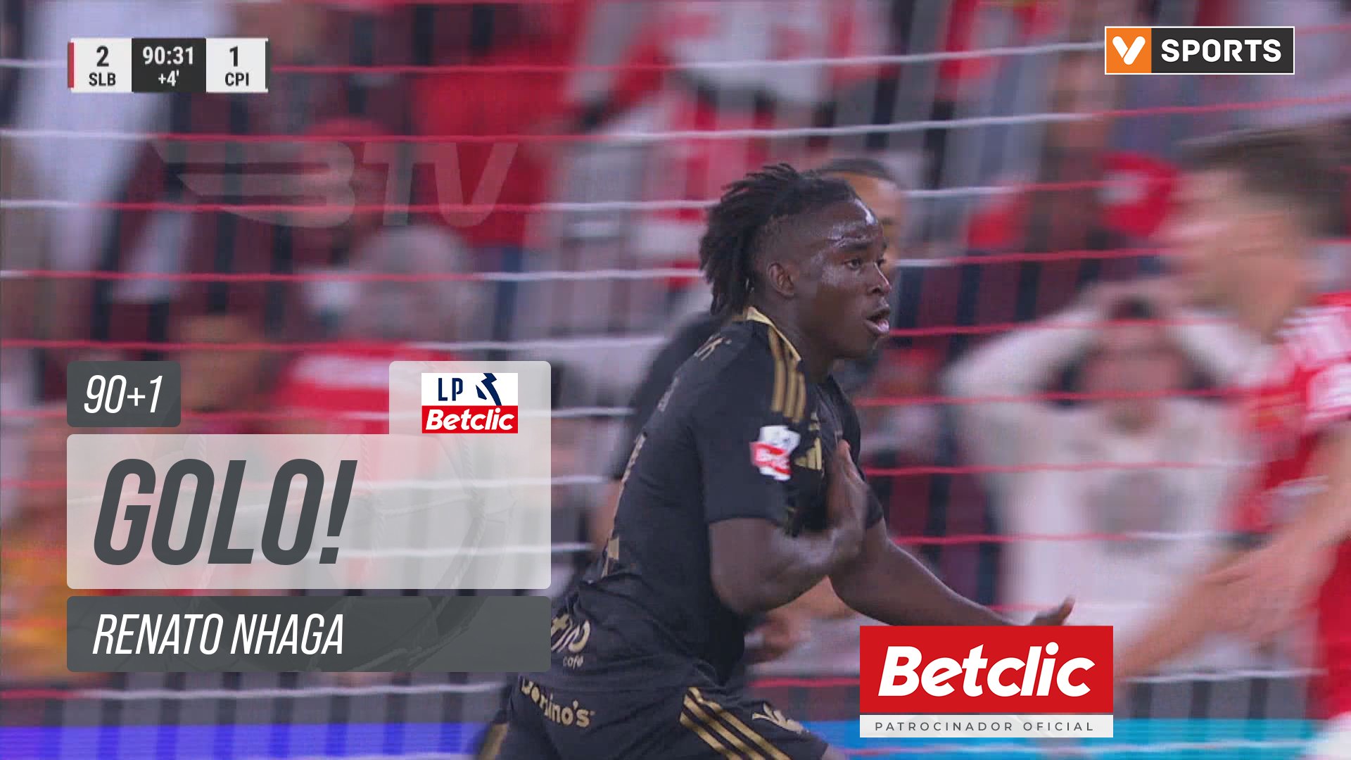 GOLO! Casa Pia, Renato Nhaga aos 90'+1', Benfica 2-2 Casa Pia