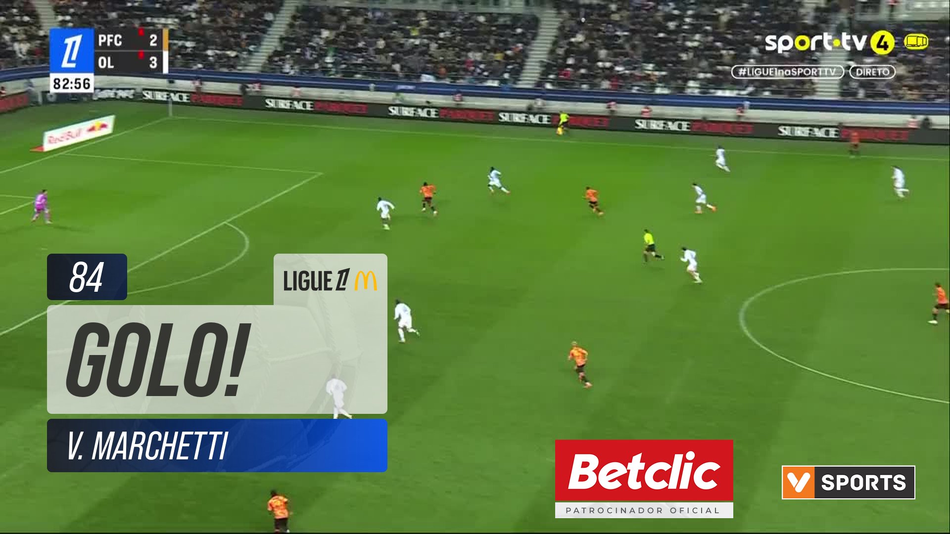 GOLO! Paris FC, V. Marchetti aos 84', Paris FC 3-3 Lyon