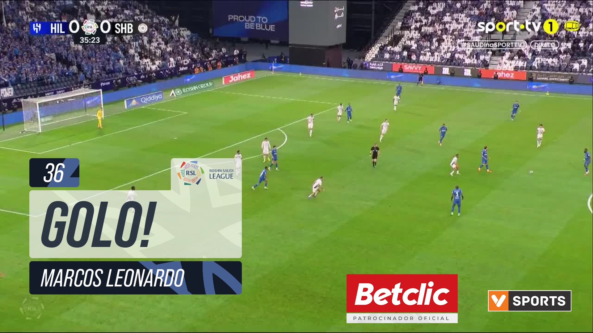 GOLO! Al Hilal, Marcos Leonardo aos 36', Al Hilal 1-0 Al Shabab