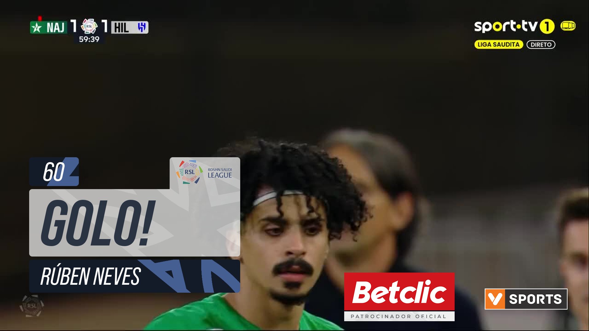 GOLO! Al Najma, Rúben Neves (p.b.) aos 60', Al Najma 2-1 Al Hilal