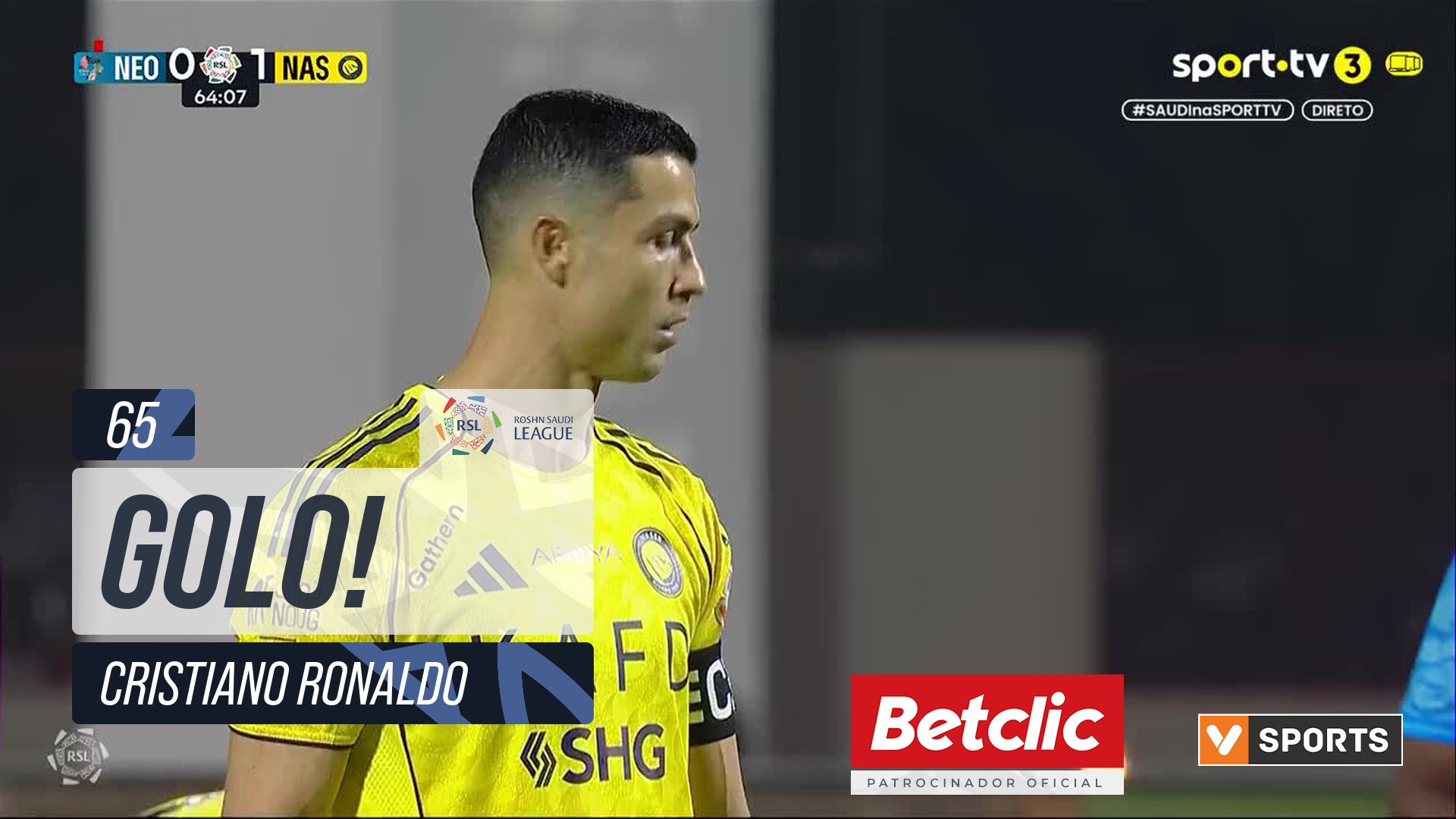 GOLO! Al Nassr, Cristiano Ronaldo aos 65', Neom 0-2 Al Nassr