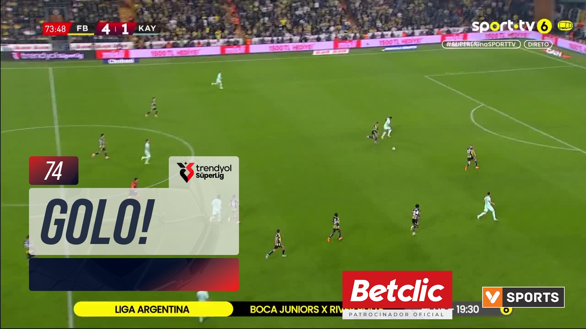 Liga Turca (12ª Jornada): Resumo Fenerbahçe 4-2 Kayserispor