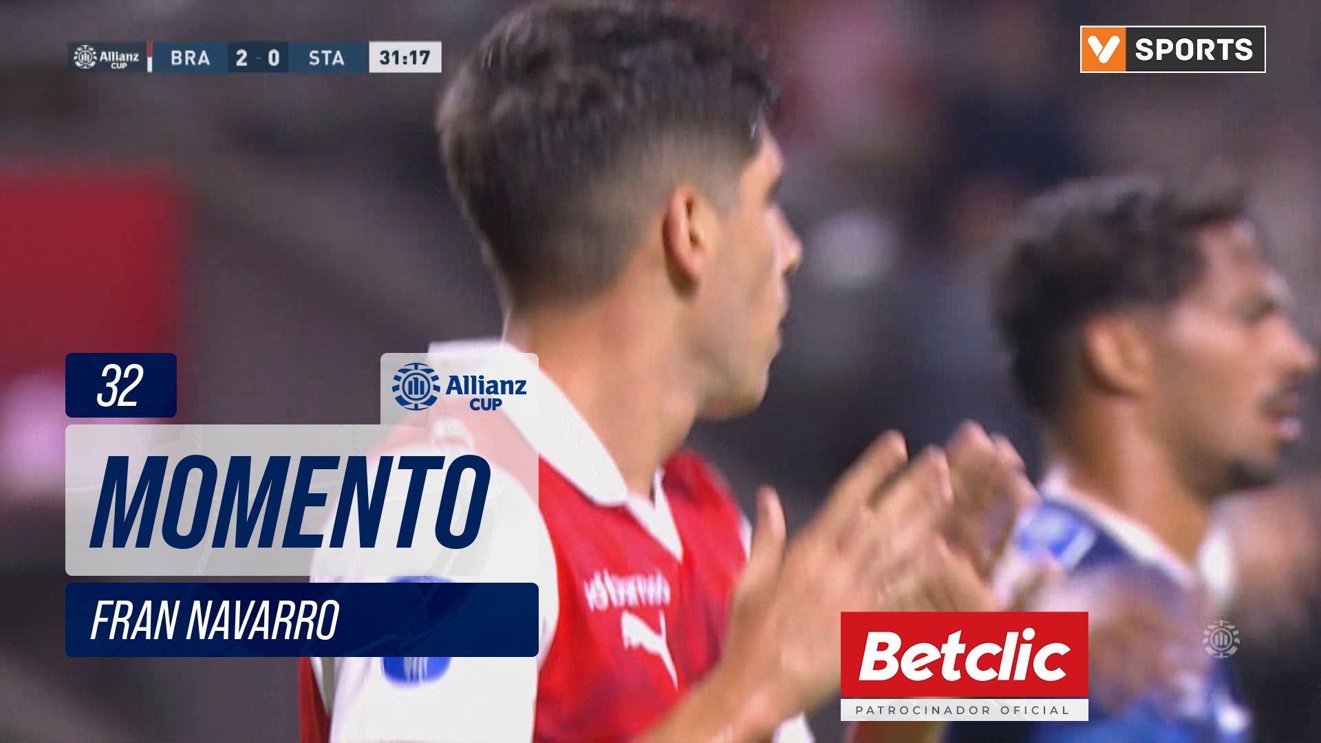 Braga, Jogada, Fran Navarro aos 32'