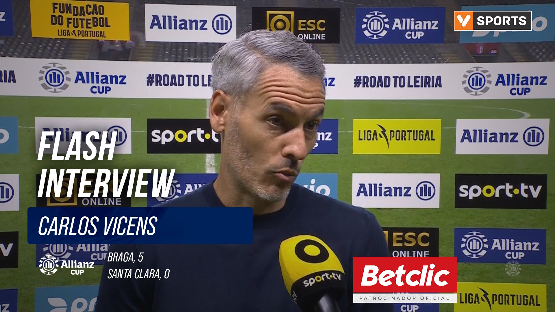 Taça da Liga (Quartos de final) | Braga 5-0 Santa Clara: Flash Interview Carlos Vicens