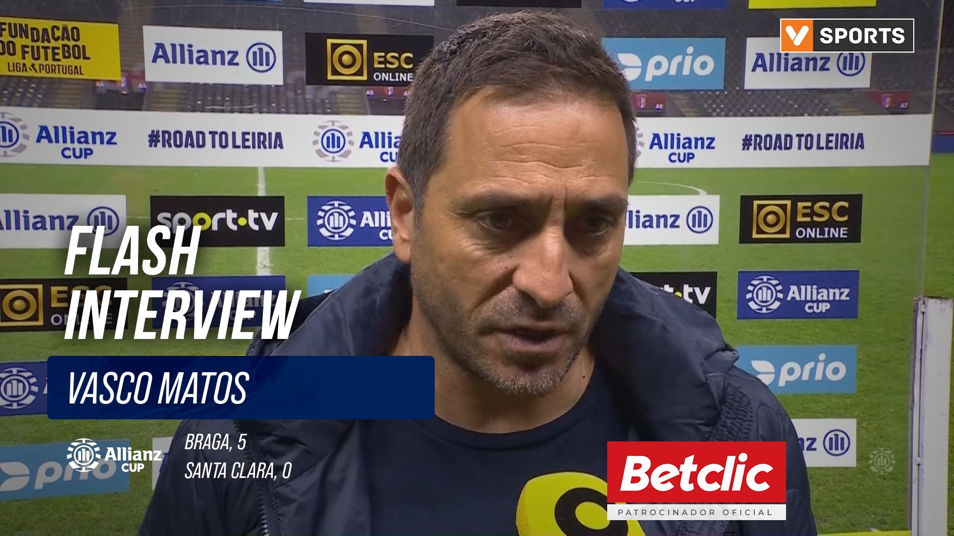 Taça da Liga (Quartos de final) | Braga 5-0 Santa Clara: Flash Interview Vasco Matos